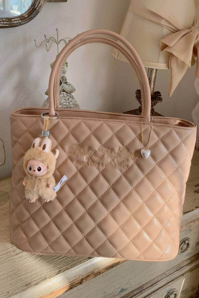 Sweet Quilted Tote Bag