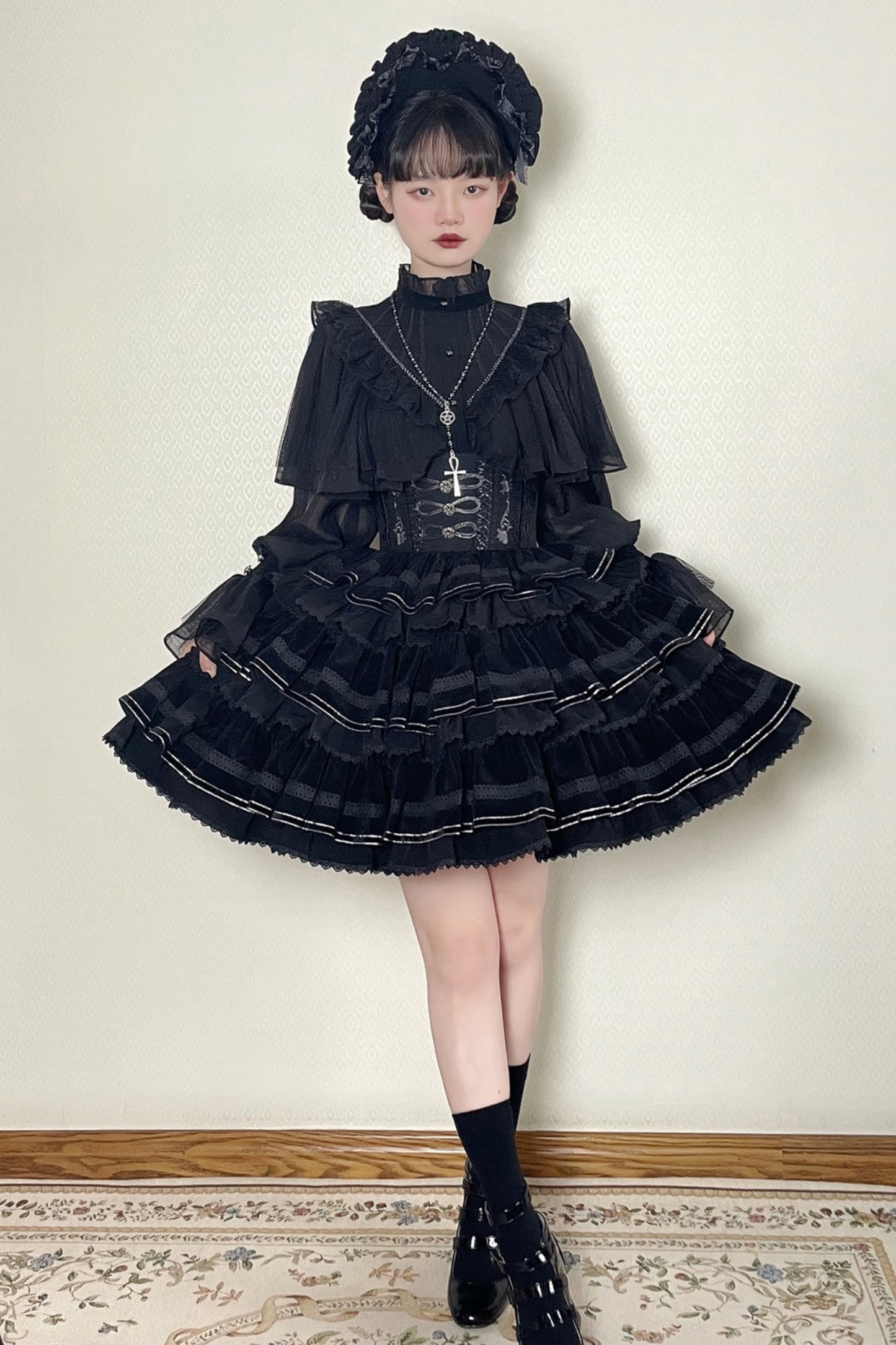 [pre-order] Lolita Shirt + Fishbone Corset Skirt
