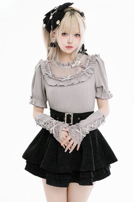 Sweet Cream Knit Top + Arm Warmers