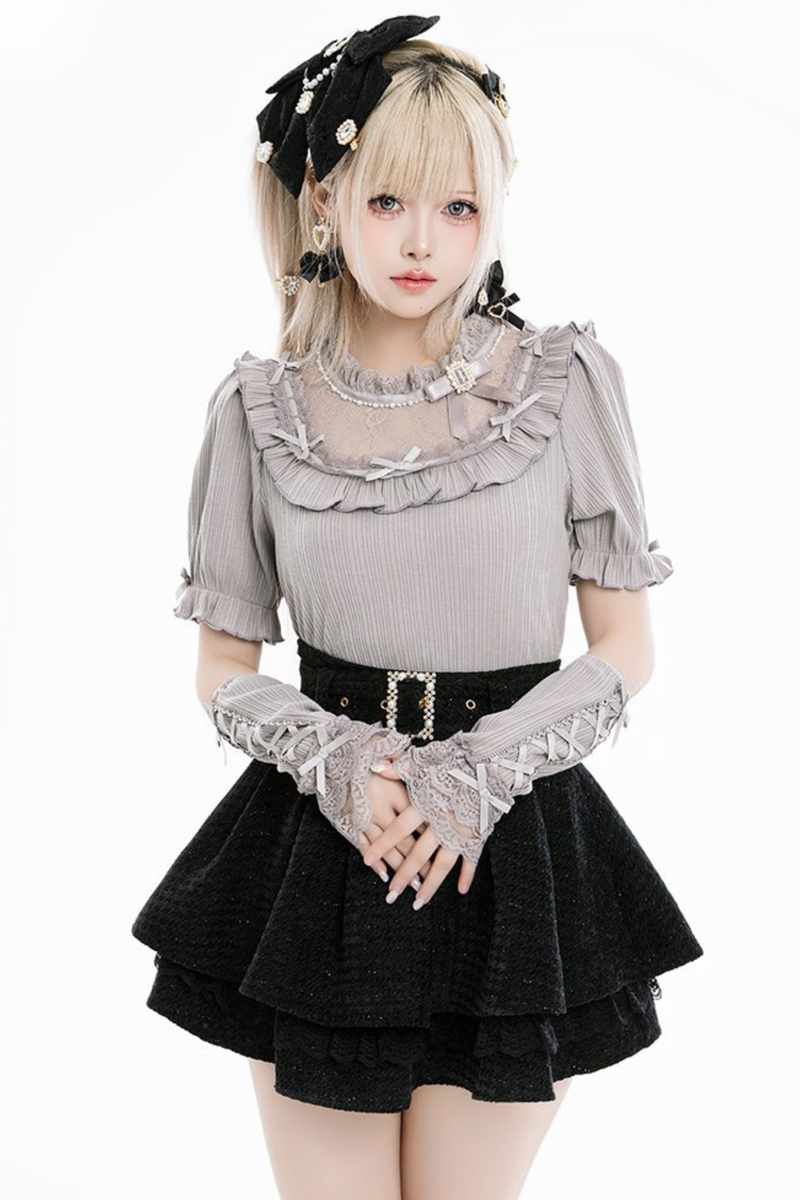 Sweet Cream Knit Top + Arm Warmers