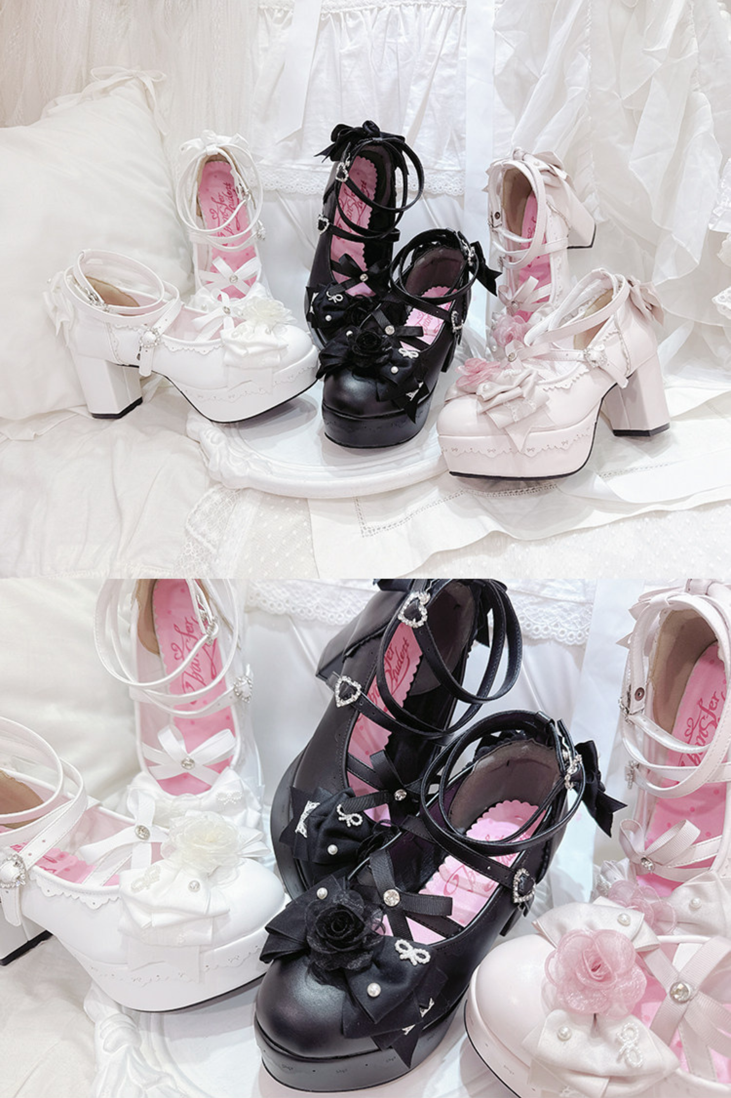 Flower Ribbon Dance Lolita Heels
