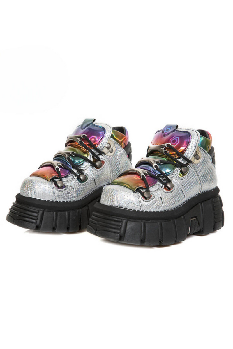 Colorful Metallic Design Shoes