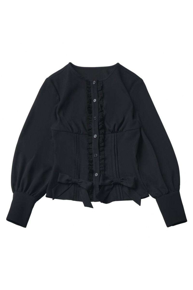 Ruffled Dress + Short Cape + Shirt + Skirt