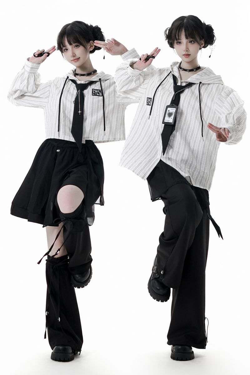 Striped Couple Girlfriend Chinese-style Set