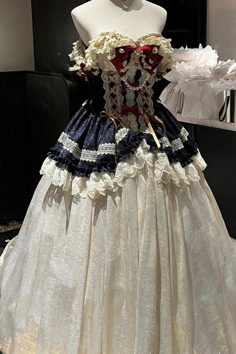 Snow White Lolita Dress + Big Ribbon