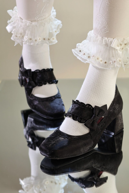 Butterfly Mid Heel Lolita Shoes