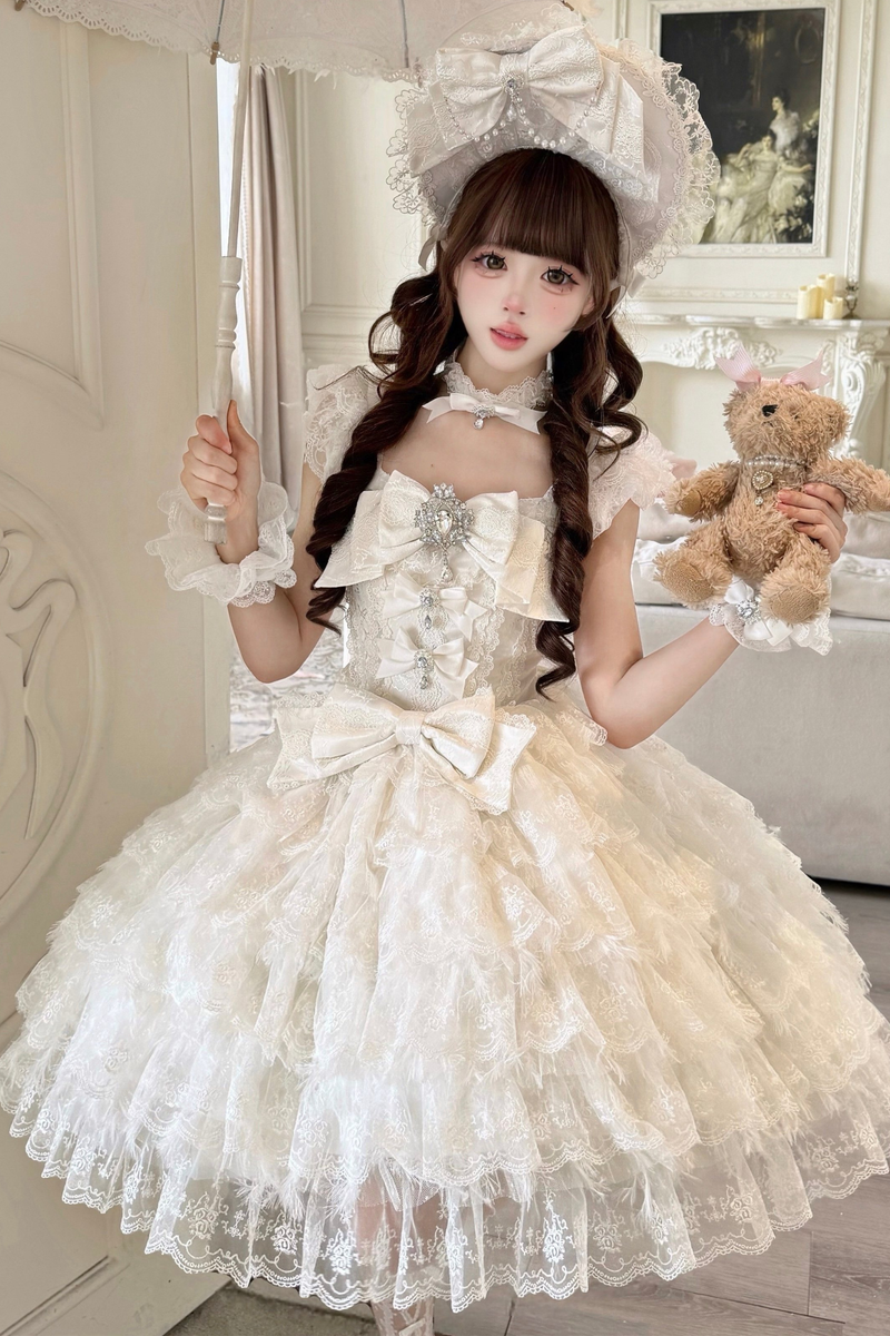 Sugar Lolita Dress + Necklace + Ribbon