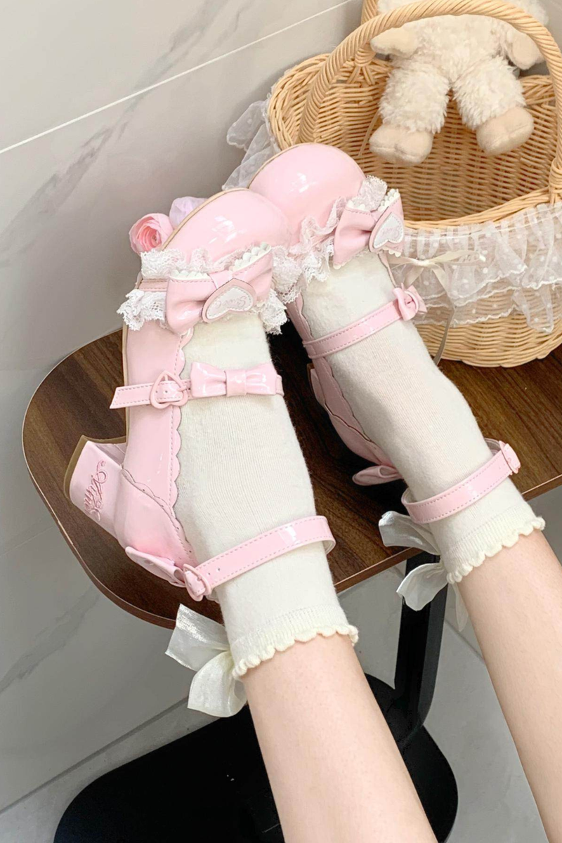 Lace Ribbon Lolita Shoes