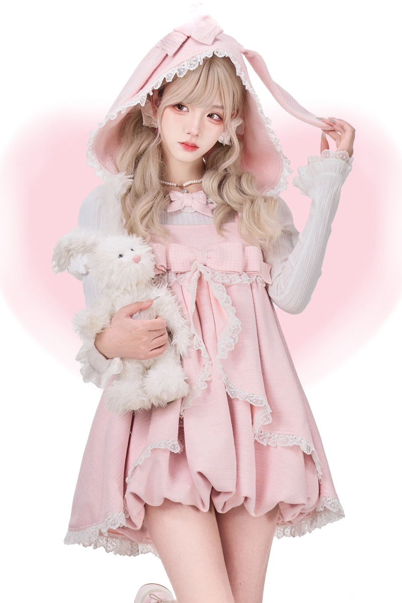 Soft Rabbit Strap Dress + Tops