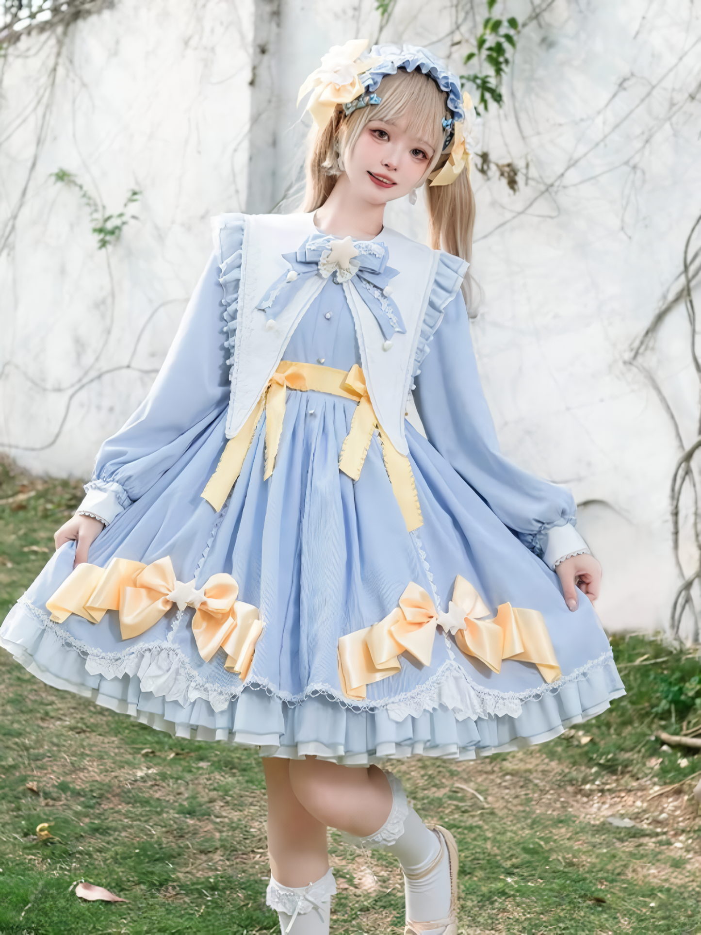 Magical Girl Sleeping Star Ribbon Lolita Dress