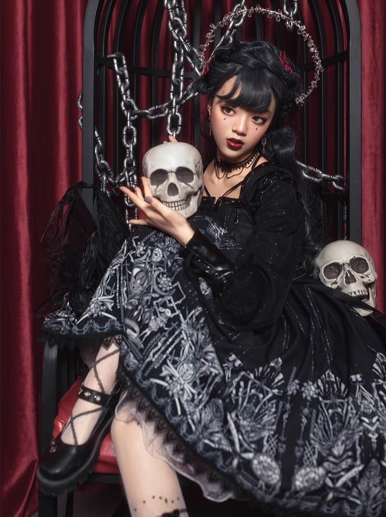 Sakura Love Lolita Heart Dark Gothic Dress
