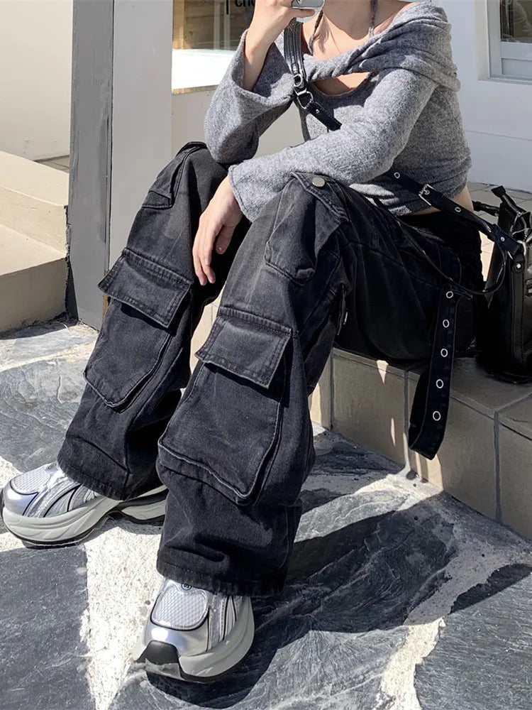 Baggy Cargo Pants Black
