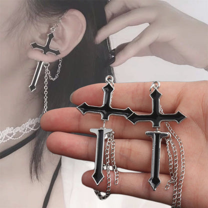 Metal Cross Earrings