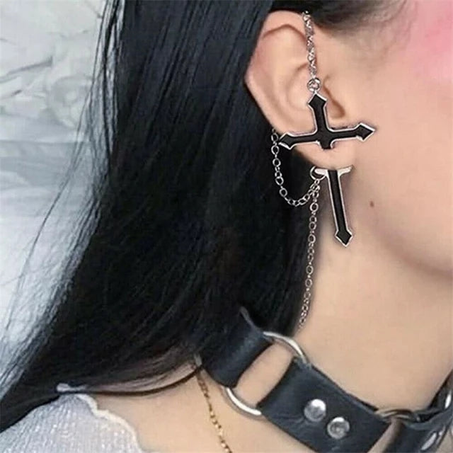 Metal Cross Earrings