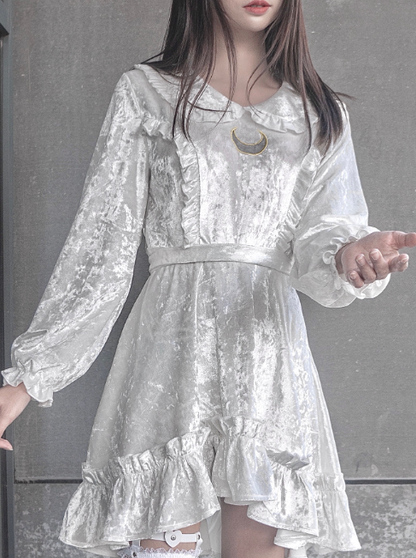 Moonlight Accent Velvet Skirt Dress