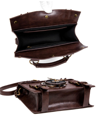 Steampunk Antique Clock Square Bag