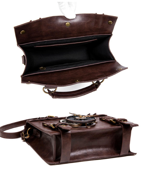 Steampunk Antique Clock Square Bag