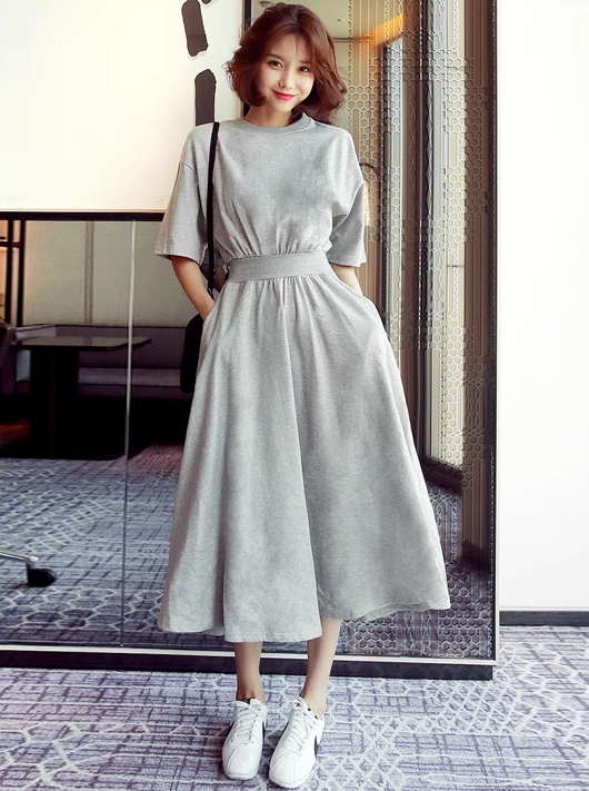 Simple I Line Dress