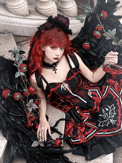 Dark Bat Jsk Gothic Dress Dark Panther Lolita Dress