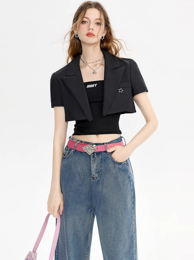 Suspender Dress + Short Jacket