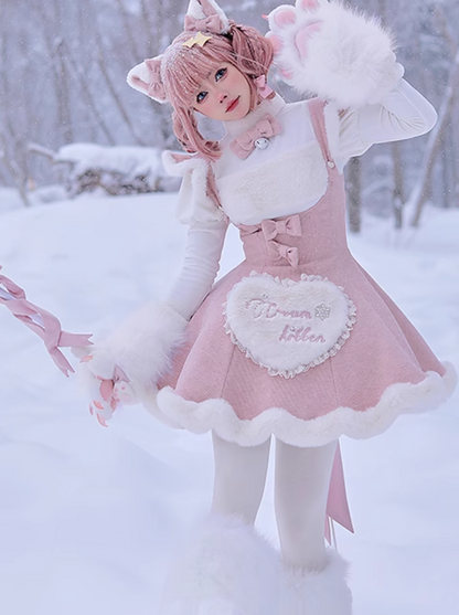 Sweet Girly Ribbon Top + Love Suspender Skirt