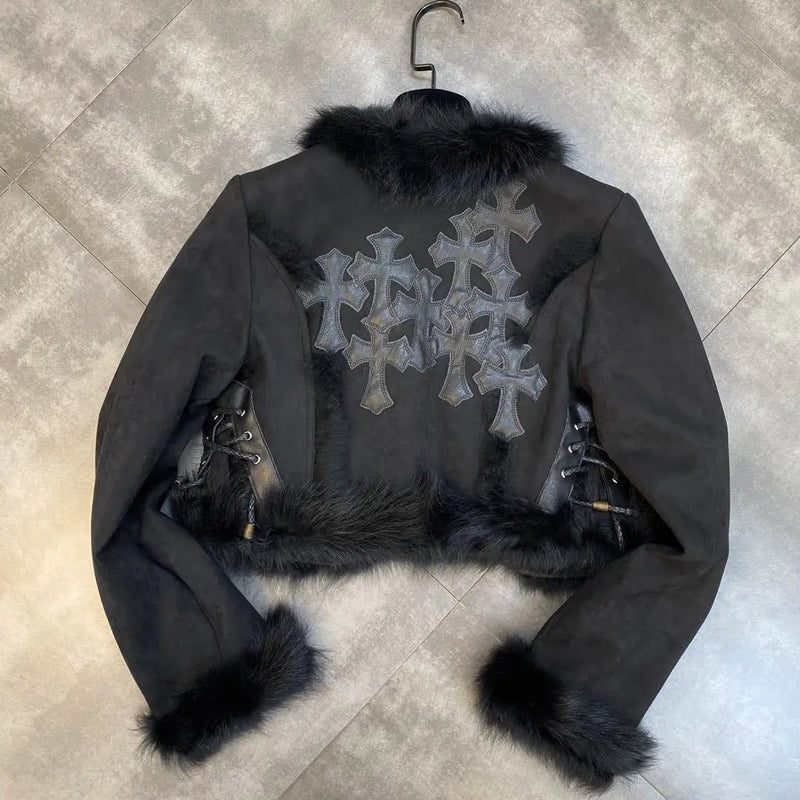 Gothic Puffer Jacket Black