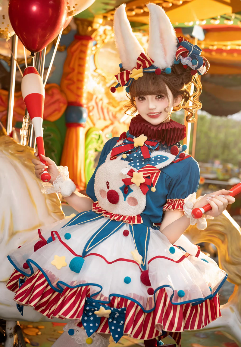 [pre-order] Circus Piero Bunny Dress Set Complete