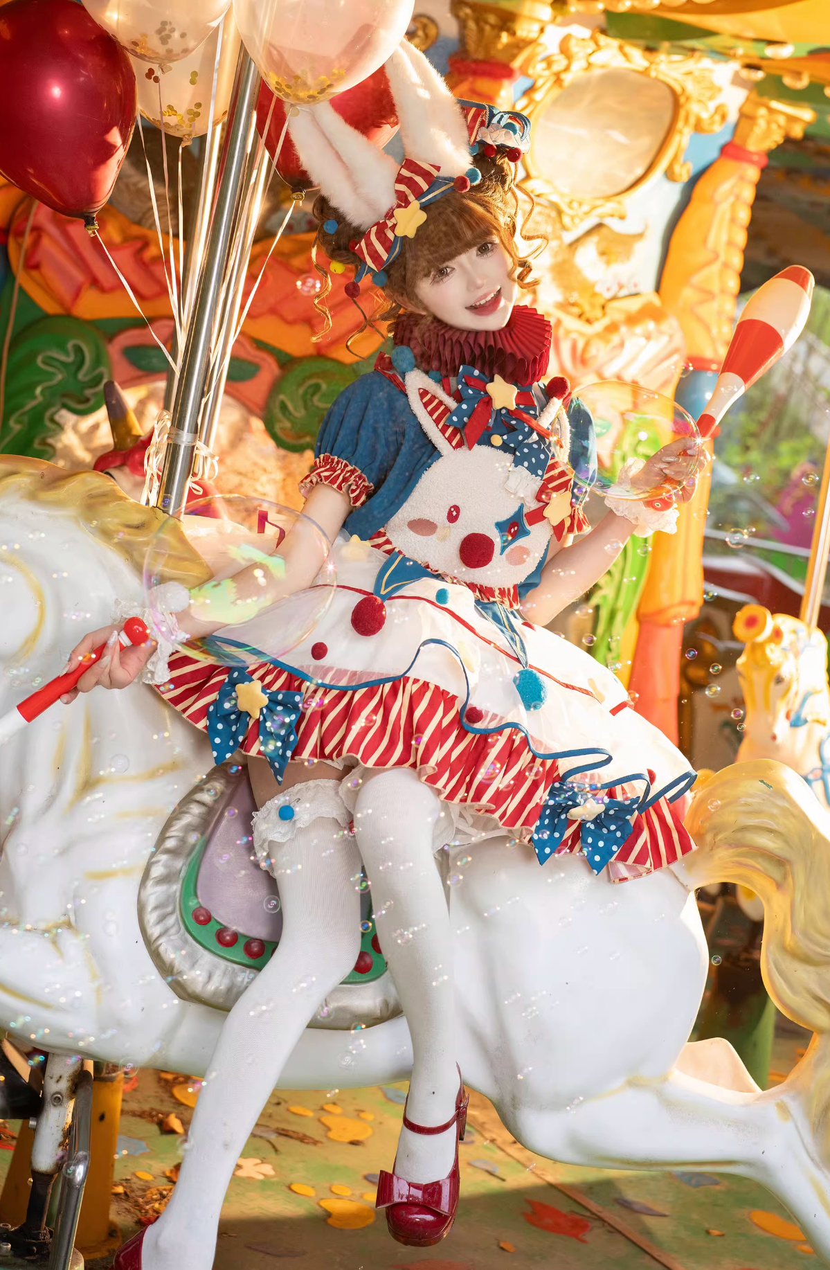 [pre-order] Circus Piero Bunny Dress Set Complete