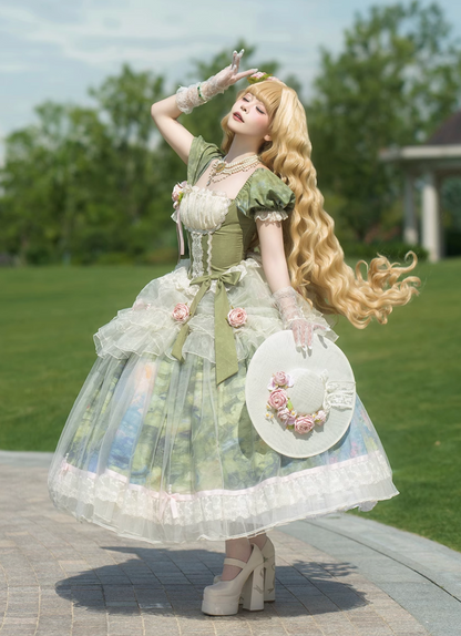 [pre-order Deadline: July 4] Monet Garden Oil Handle Classical Series Hat + Hand Sleeves + Rose Circle