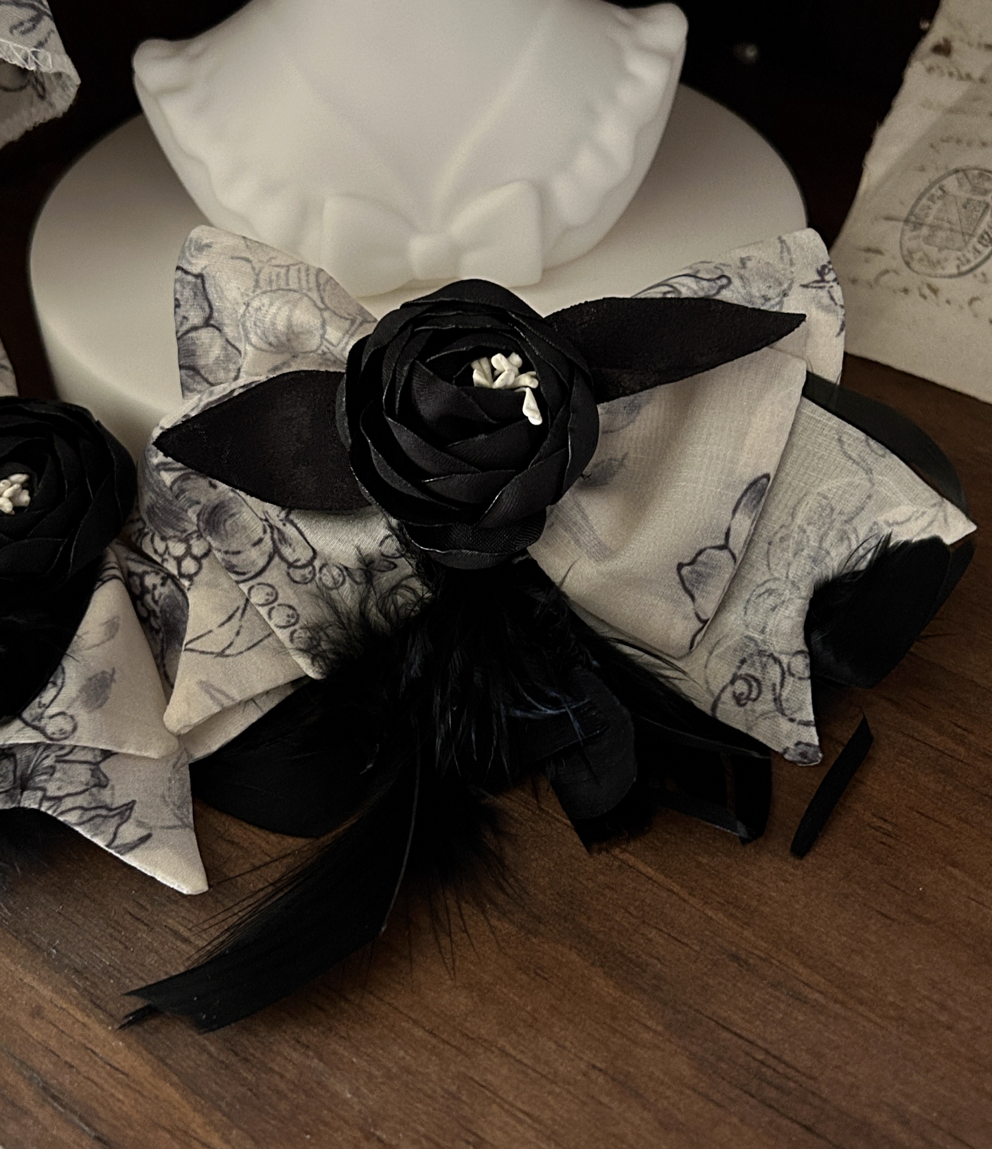 [pre-order] Brandy French Pearl Bustier Dress + Black Jacquard Jacket + Accessories