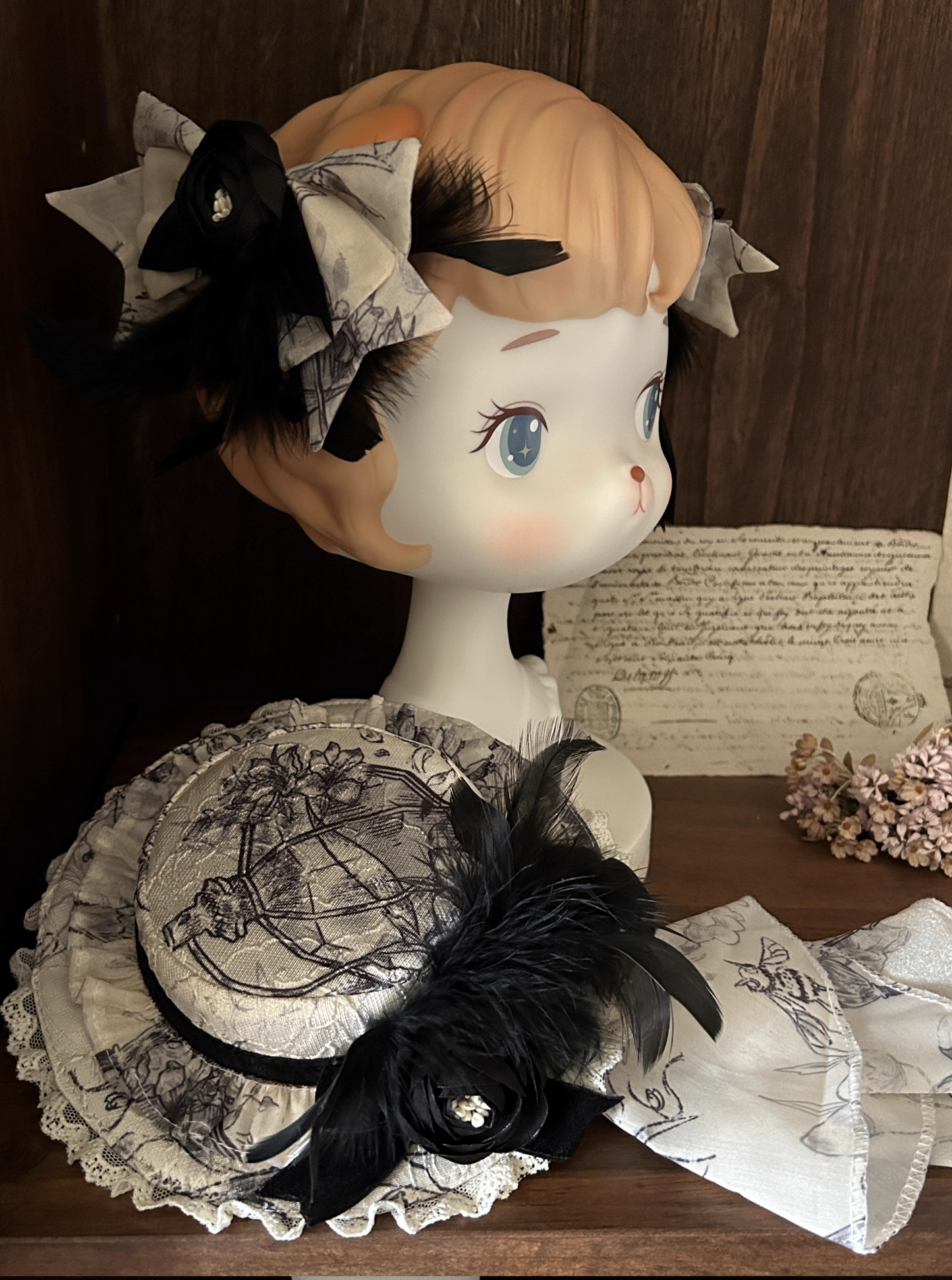 [pre-order] Brandy French Pearl Bustier Dress + Black Jacquard Jacket + Accessories