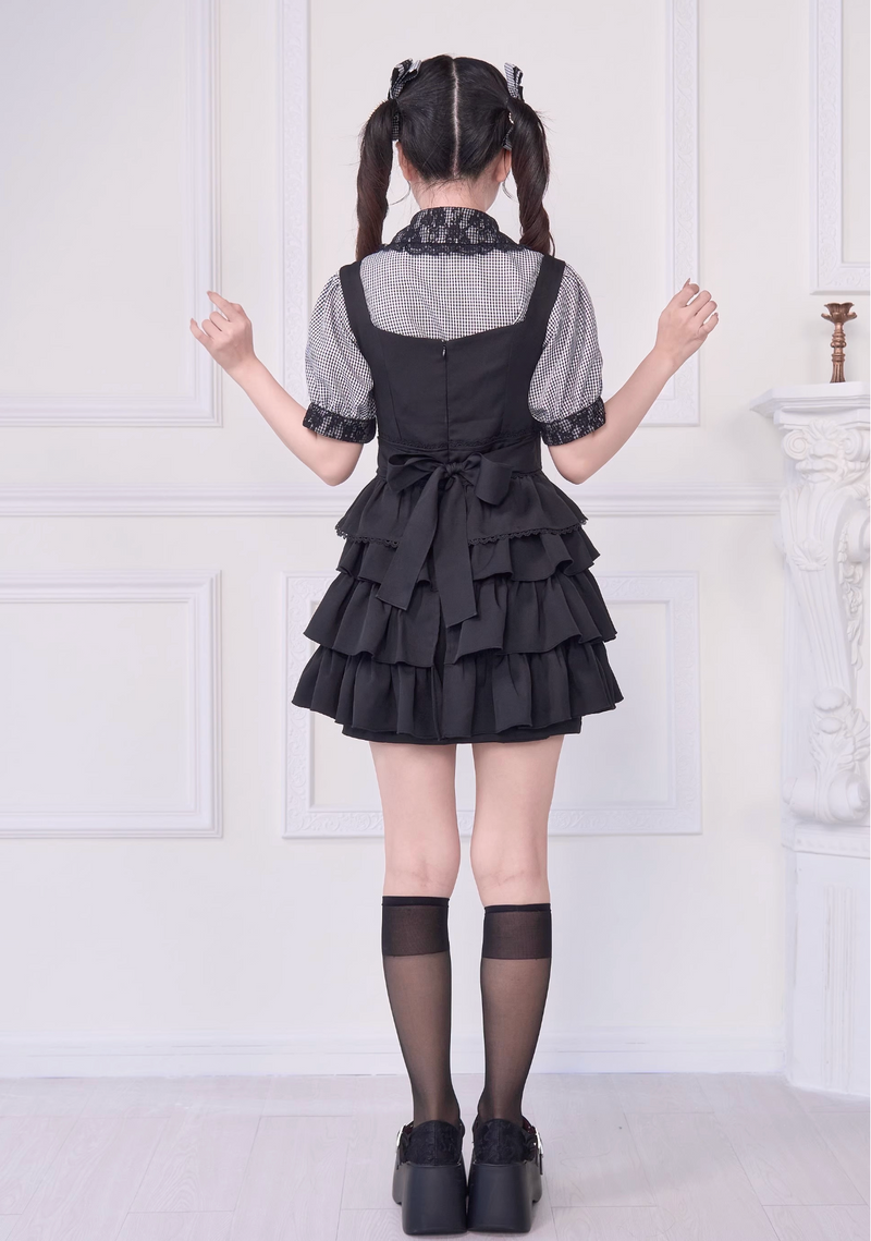 [pre-order] Lace Ribbon Shirt + Sass Dress 2way Sweet & Spicy
