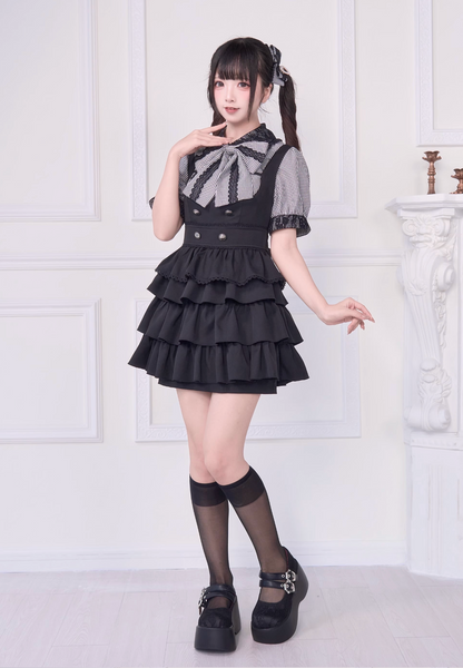 [pre-order] Lace Ribbon Shirt + Sass Dress 2way Sweet & Spicy