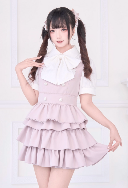 [pre-order] Lace Ribbon Shirt + Sass Dress 2way Sweet & Spicy