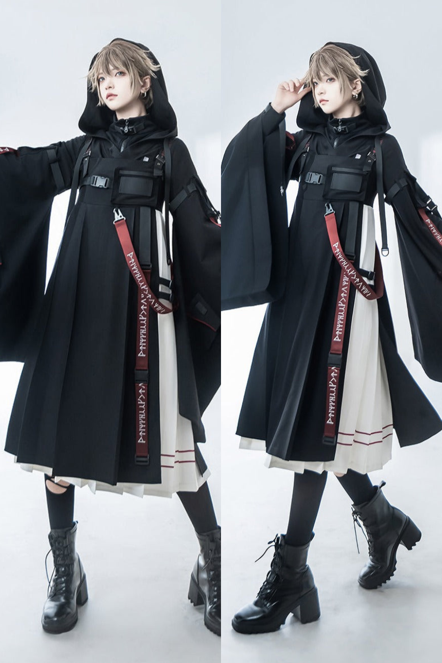 Wasteland Cool Hooded Cardigan + Jumper Skirt + Inner Top [pre-order]