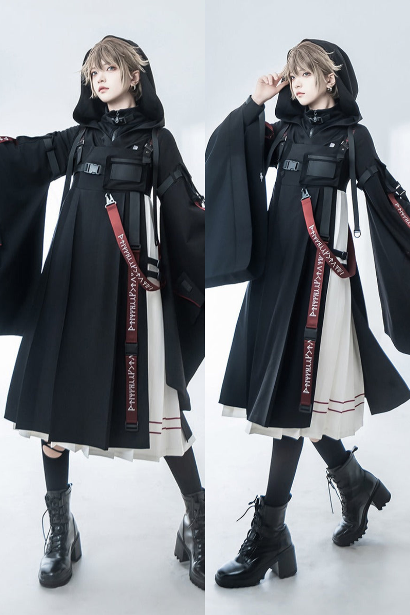 Wasteland Cool Hooded Cardigan + Jumper Skirt + Inner Top [pre-order]