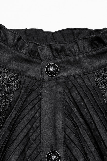 Black Long Puff Sleeves Lace Gothic Blouse