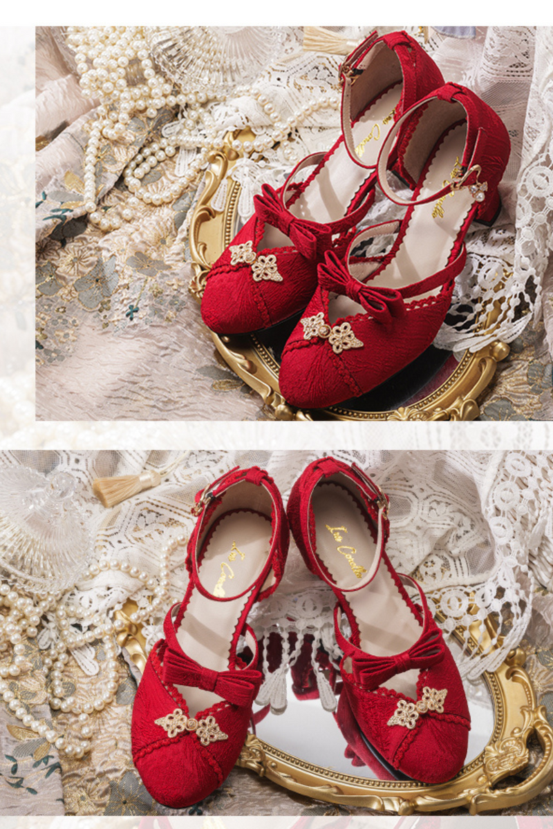 Round Chinese-style Wedding Shoes