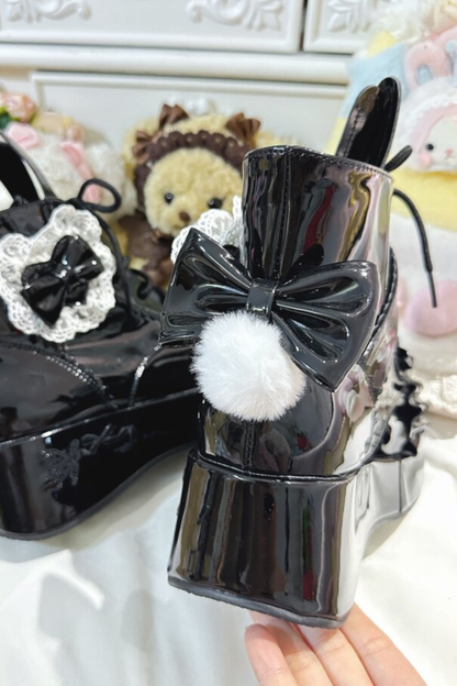 Rabbit Tail Lolita Boots