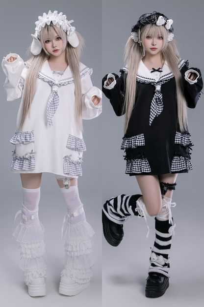 Check Sailor Loose Top