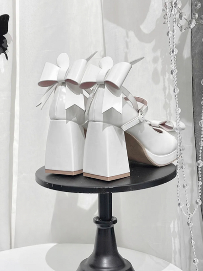 Bunny Ear Ribbon High Heels