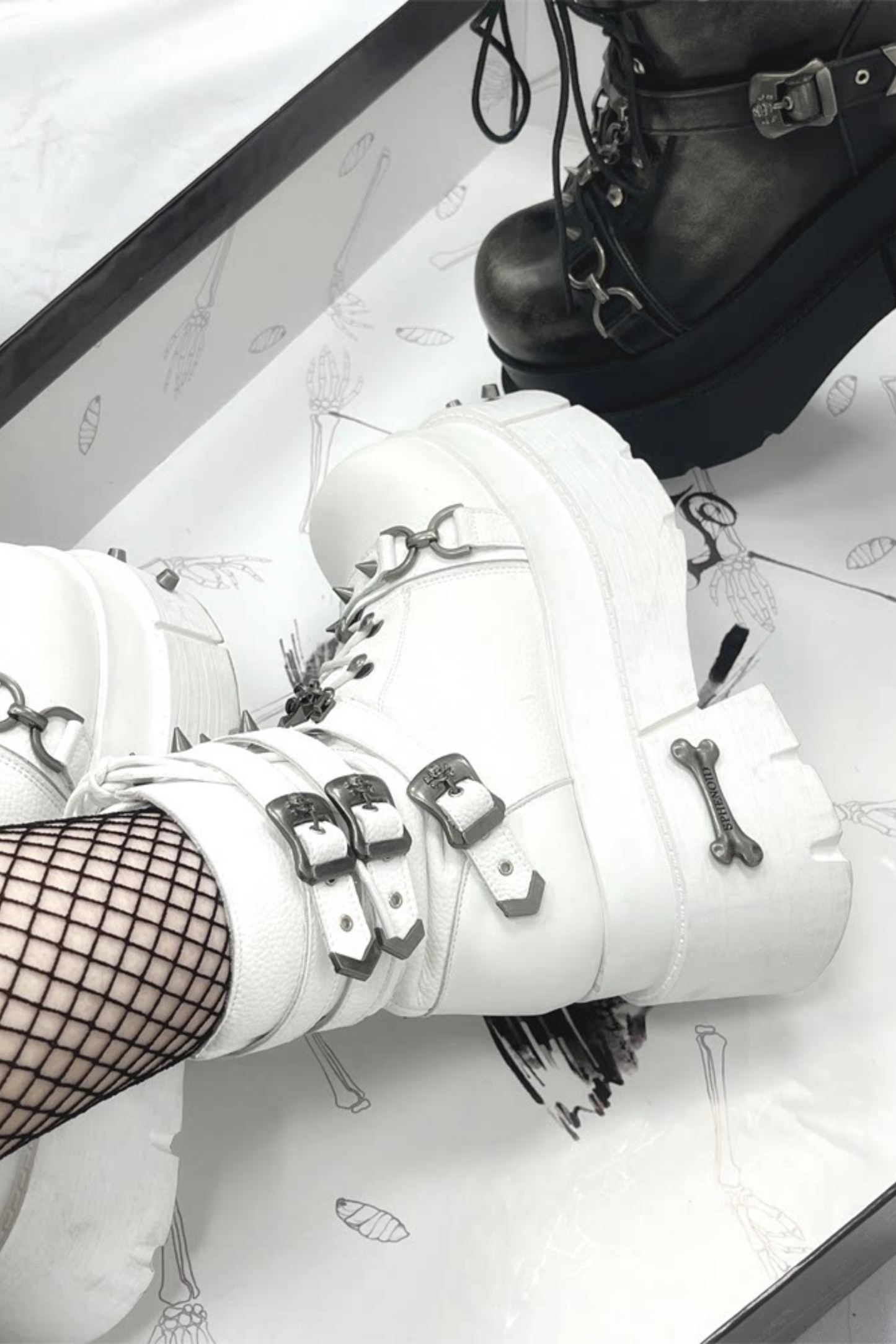 Leather Punk Platform Boots