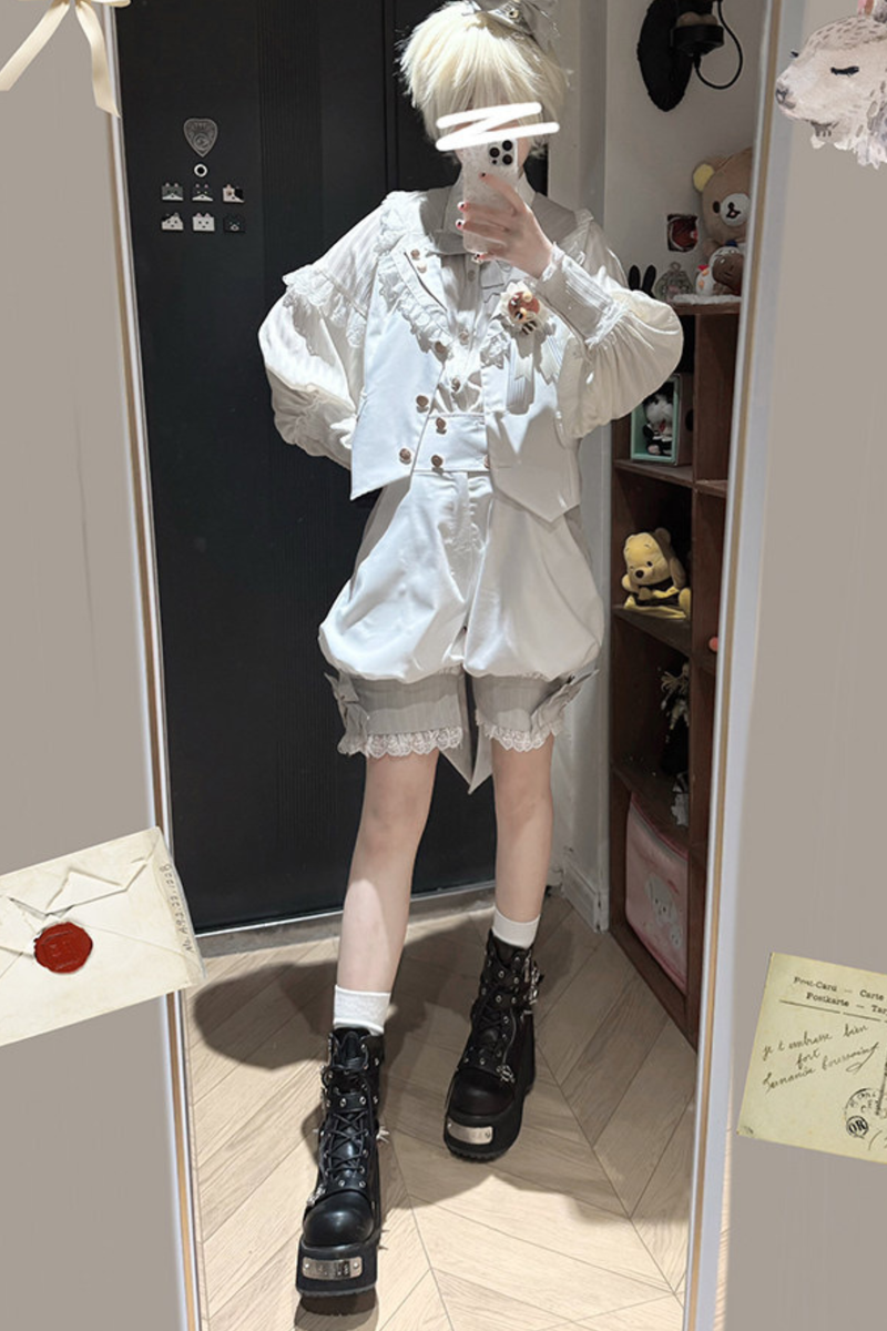 [pre-order Deadline: April 25] Castle Prince Candy Lolita Vest + Shirt + Pants + Ribbon + Hat