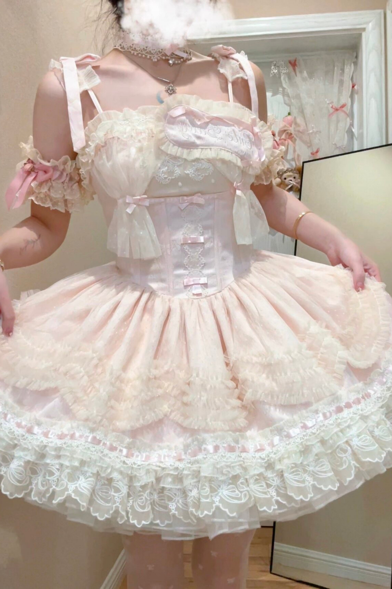 Sweet Jenny Lolita Jumper Skirt + Necklace + Hat + Headband