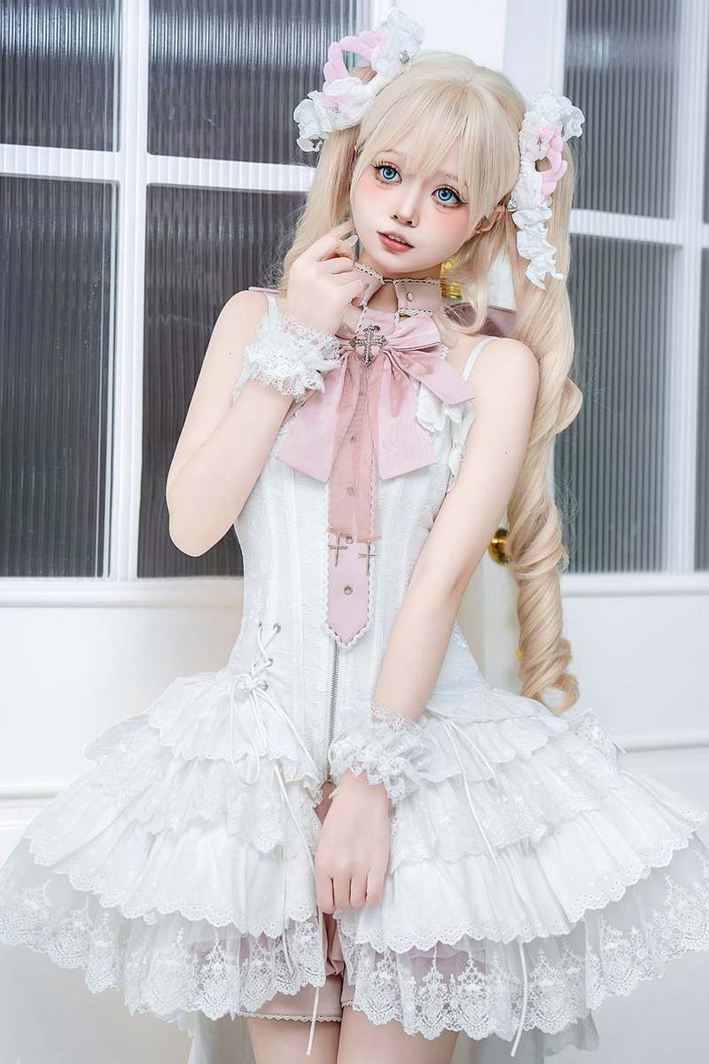 Ribbon Ballet Light Suspender Lolita Skirt Set