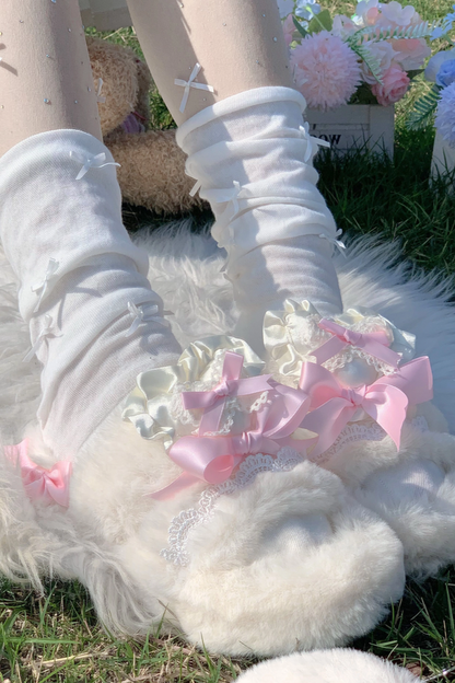Bunny Fur Lolita Slippers