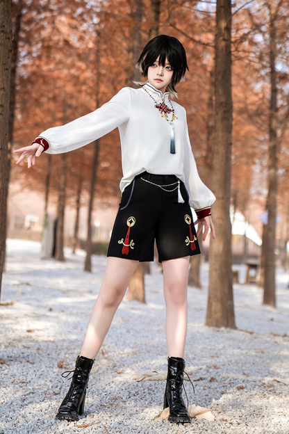 Treasure Chinese-style Element Hoodie Jacket Suit Set