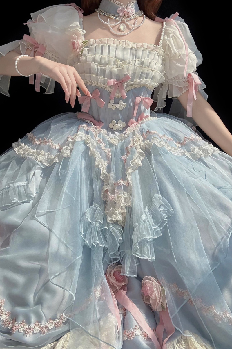 Sweet Princess Dress + Train + Veil + Accessories