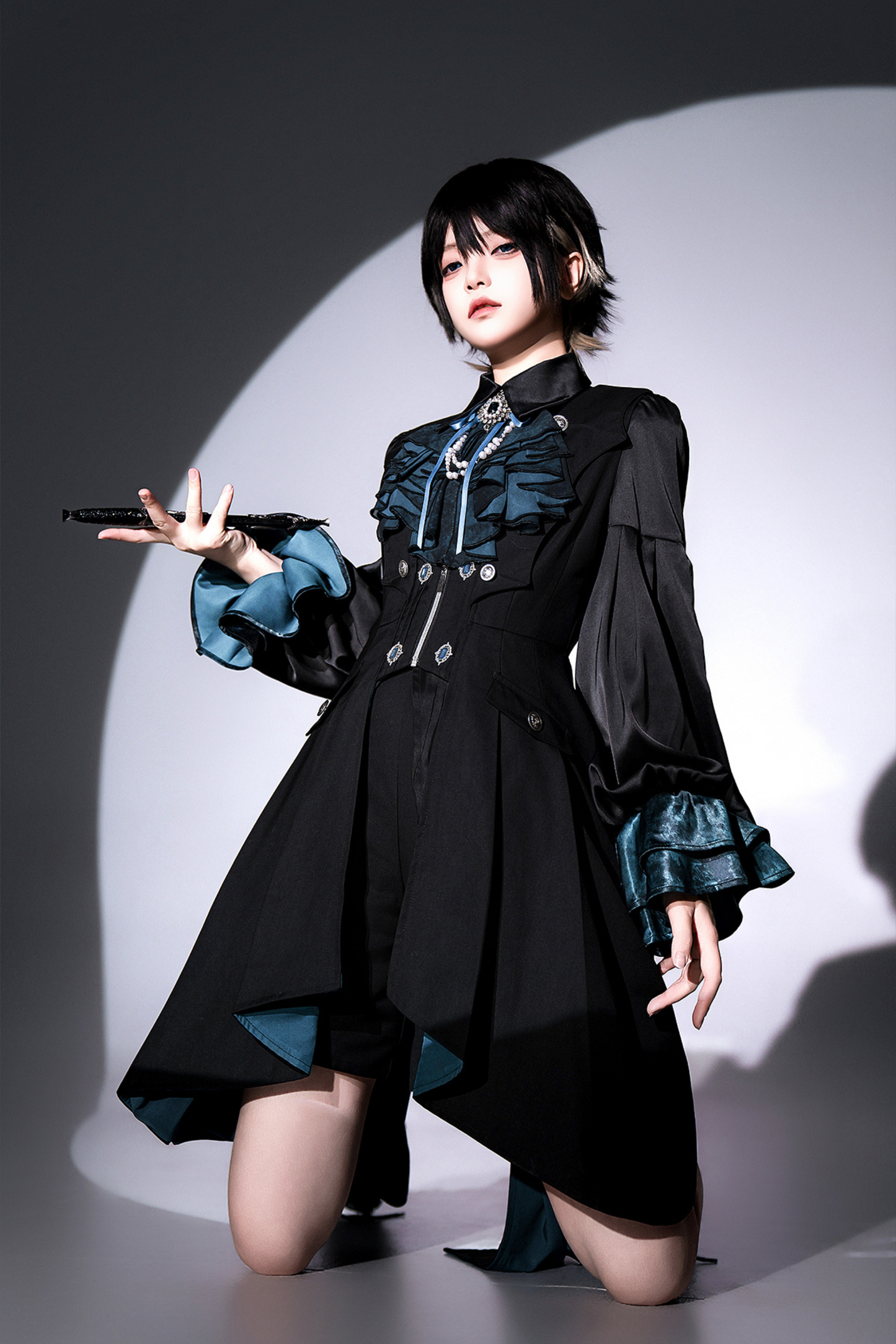 Dark Mode Asymmetric Jacket + Dress + Pants