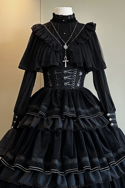 [pre-order] Lolita Shirt + Fishbone Corset Skirt
